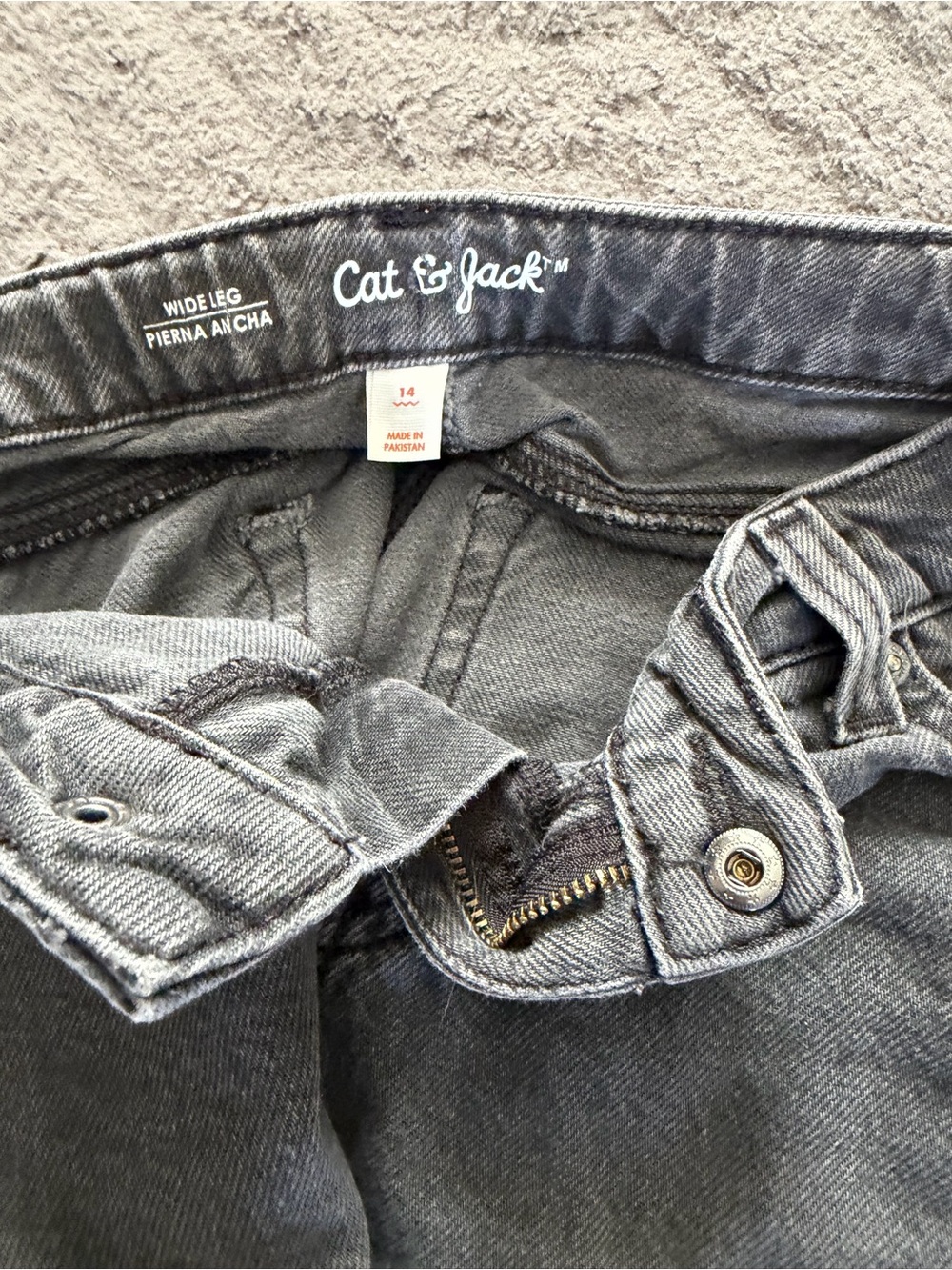 Cat & Jack Black Wide Leg Jeans